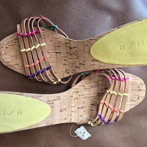 UNISA ladies cork heel sandals